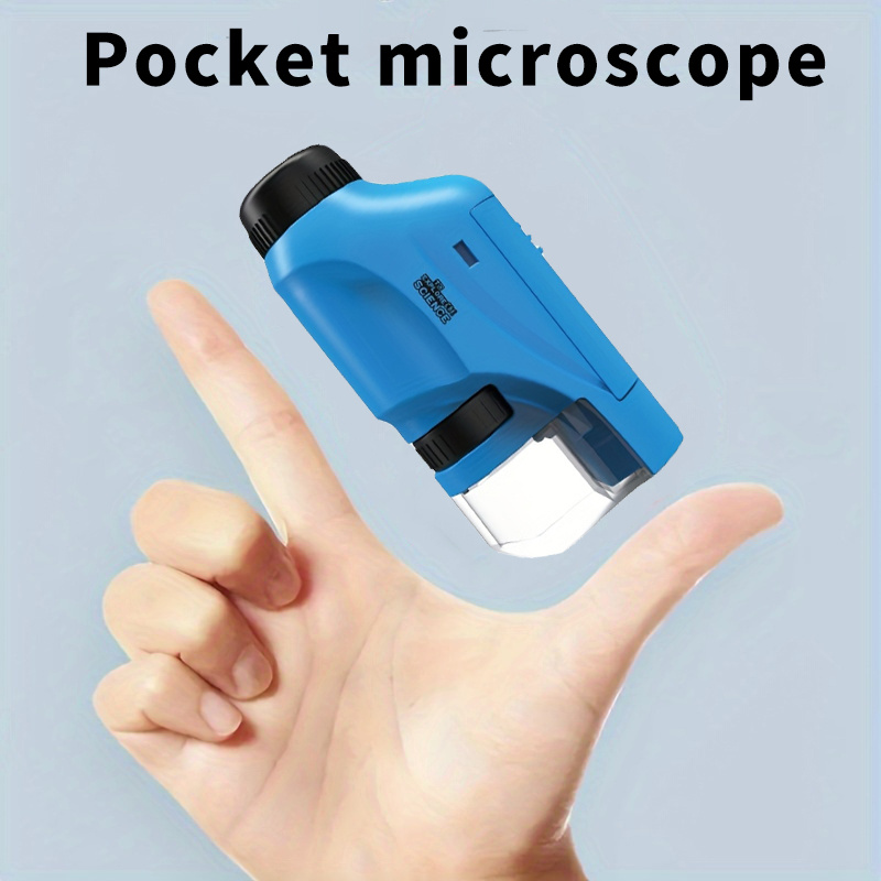 

60-120x Portable Microscope, Handheld Microscope, Led Lighted Pocket Microscope For Scientific Experiments, Convenient Science And Education Toys, Great Gifts Christmas, Gift