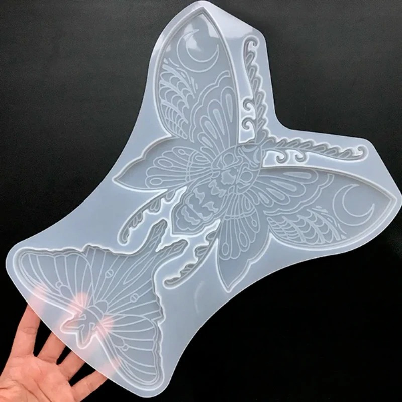 

Butterfly & Moth Large Silicone Mold For Diy Resin Art, Big Filigree Insect Coaster Mold, Home Decor Craft Supplies - Synthetic Resin Material