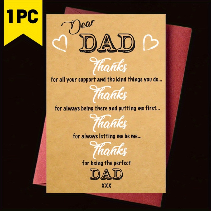 

Humorous Father's Day Card For Dad - Perfect Birthday Gift From Daughter Or Son, Unique Thank You Greeting Card