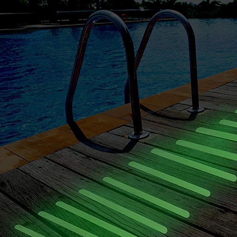 24pcs luminous non slip bathtub stickers anti slip shower strips for bathroom boats stairs pool safety glow in the dark   treads details 2