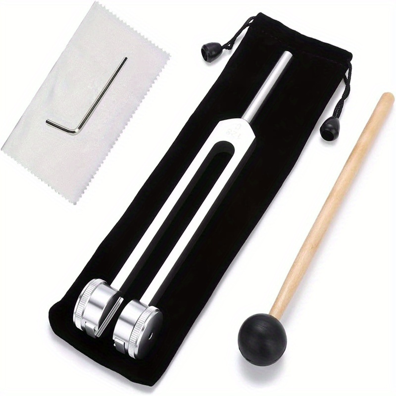 

Premium Aluminum 128hz Tuning Fork Set With Chakra Hammer Ball - Ideal For Musicians, Relaxation & Relax - Includes Mallet & Carrying Bag