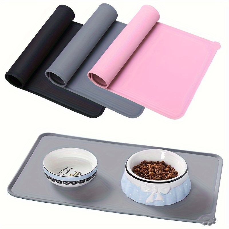

Non-slip Silicone Pet Feeding Mat For Dogs & Cats - Waterproof, Easy To Clean, 18.95x11.8 Inches