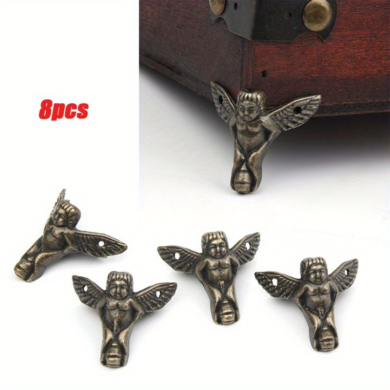 8pcs Antique Bronze Corner Protectors For Wooden Cases & Gift Boxes - Elegant Furniture Decor