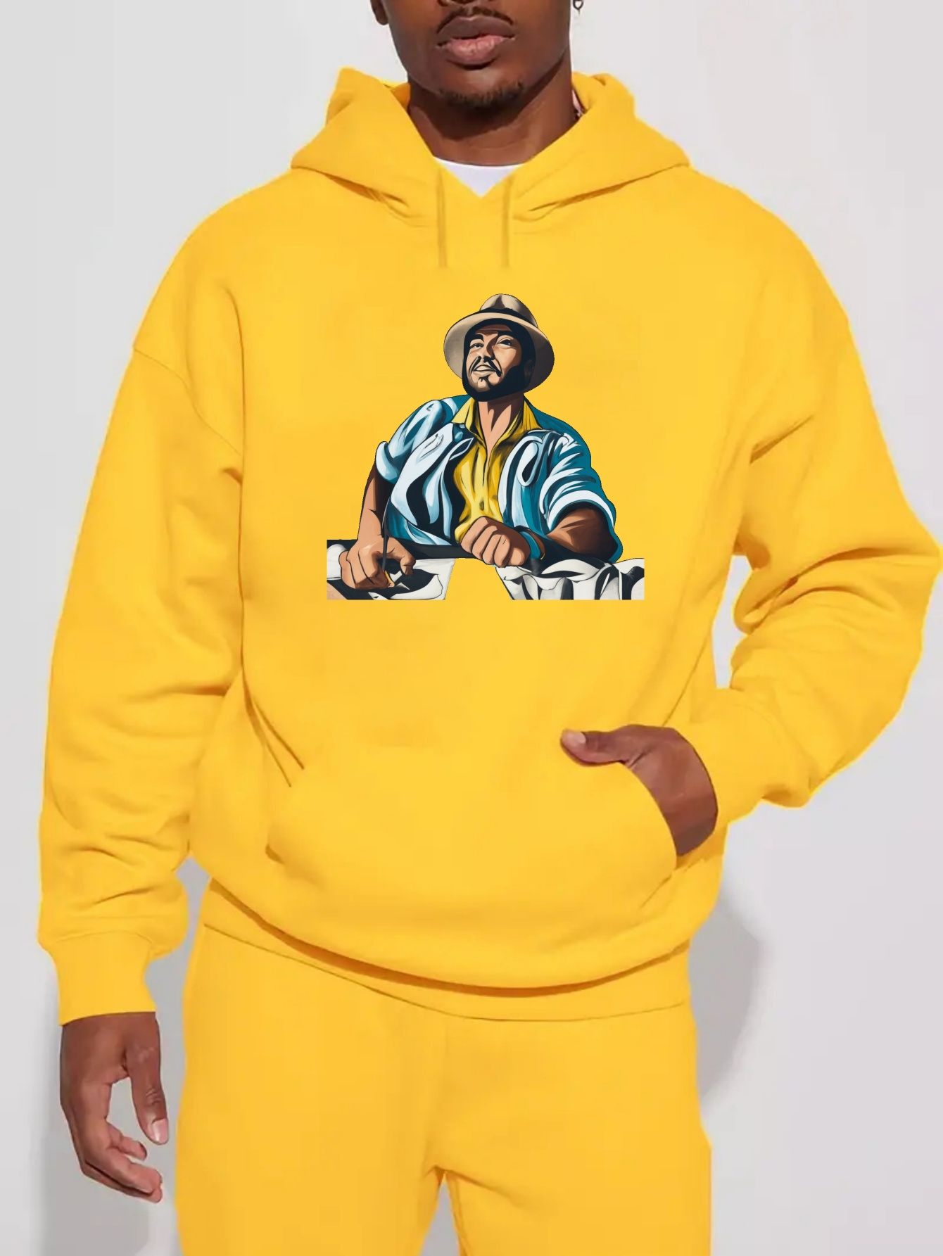 estampado vaquero sudadera cuello bolsillo Temu Uruguay