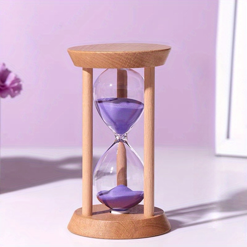 

1pc, Elegant Wooden Sand Timer, 5-minute 3-minute , Versatile Decorative Hourglass For Home, Office, And Student Time Management, 2.36x3.93 Inches, Ideal Birthday Gift