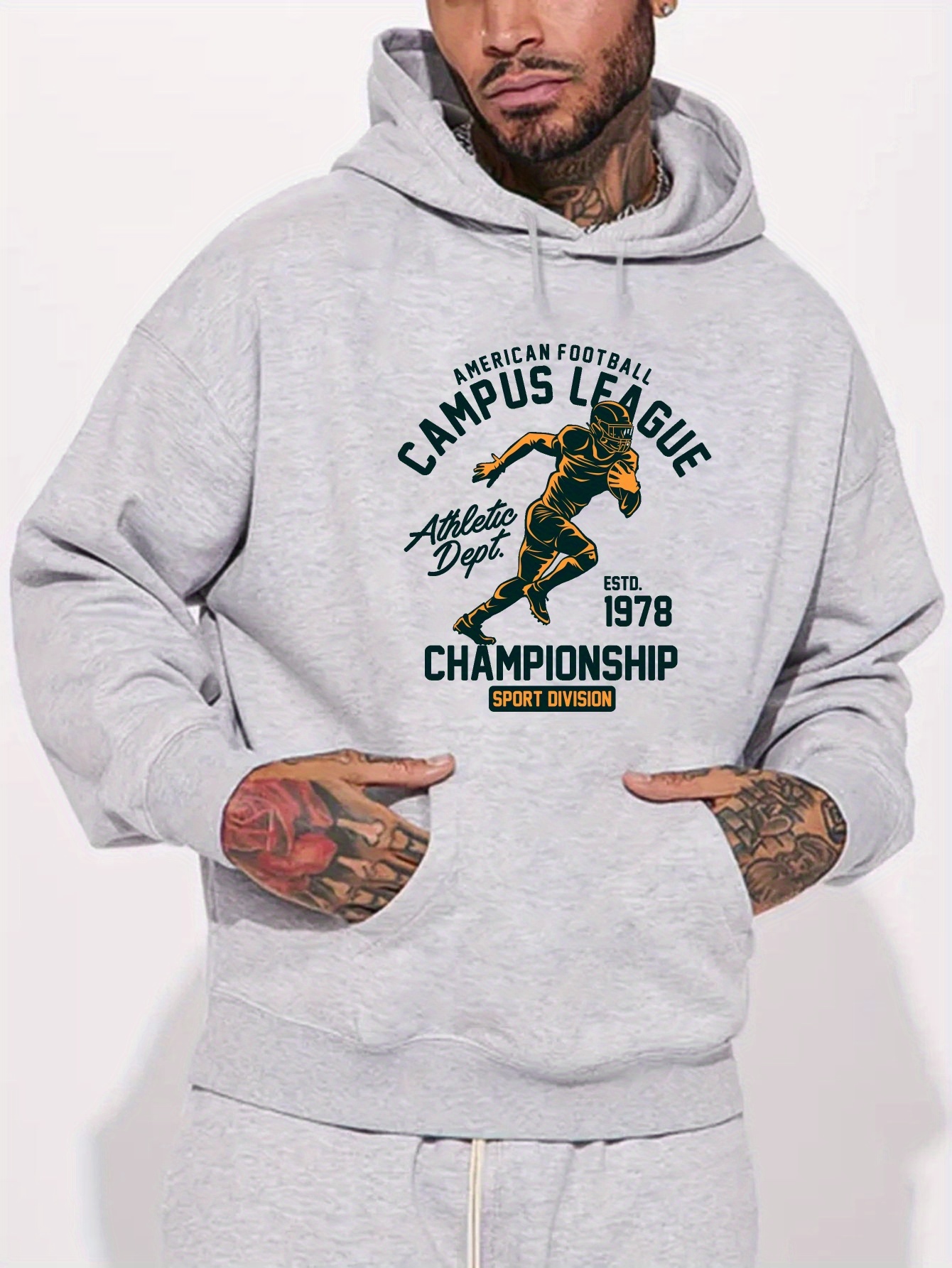 impresión fútbol rugby sudaderas cálidas cuello Temu Spain