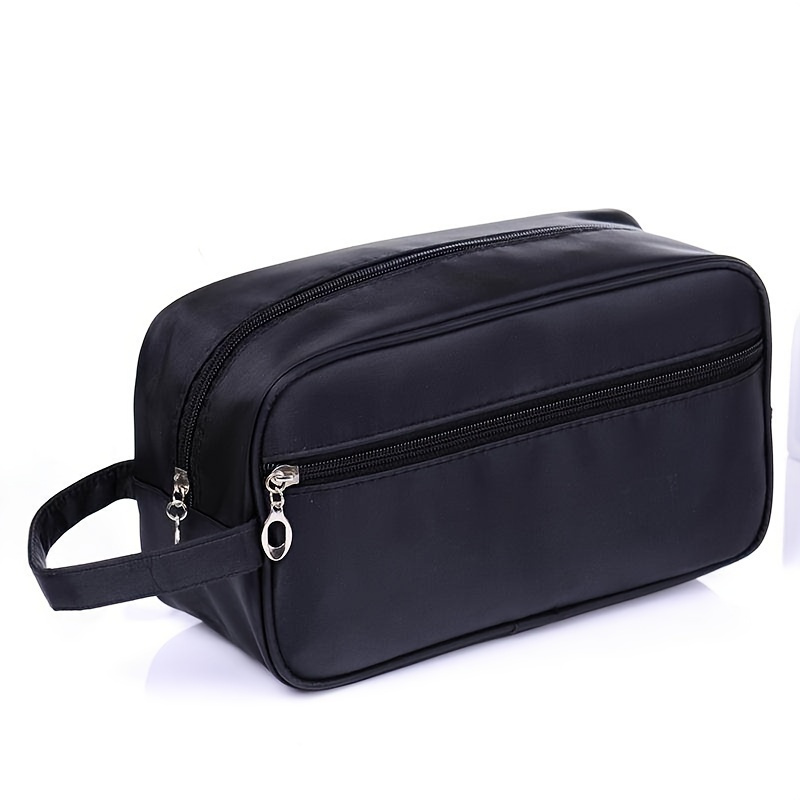 

1pc Men's Portable Waterproof Large Capacity Travel Toiletry Bag, Wash Shaving Bag, Grooming Toilet Bag