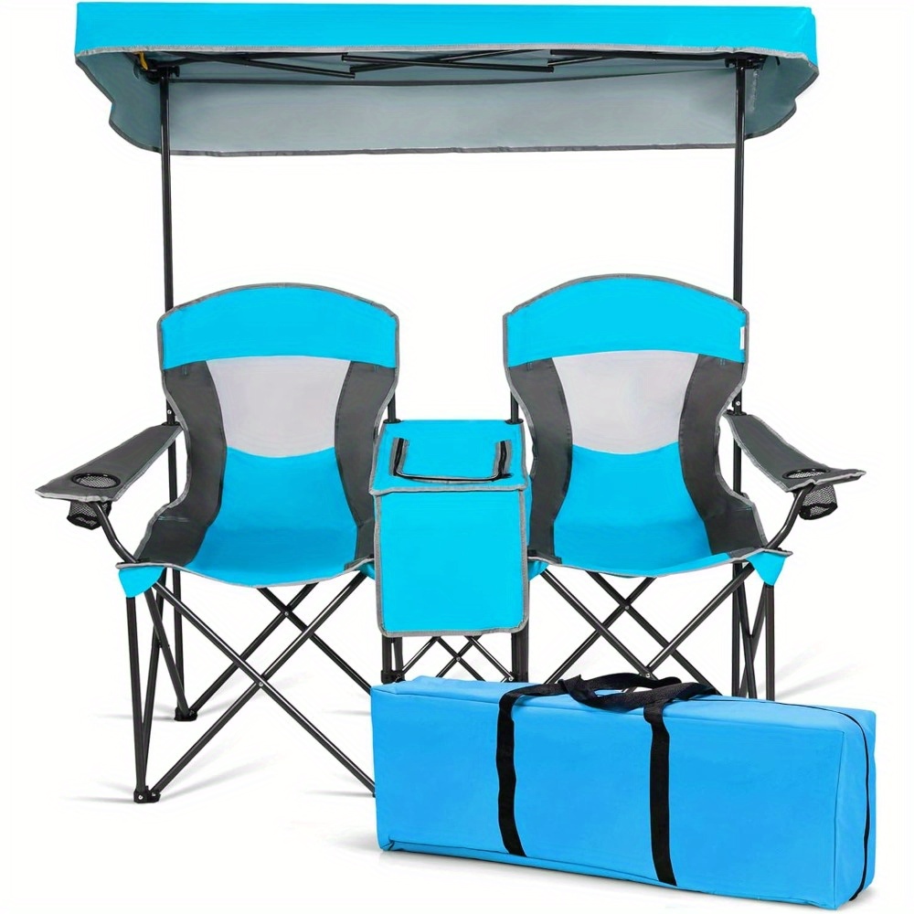 Camp Chair With Canopy And Footrest - Temu