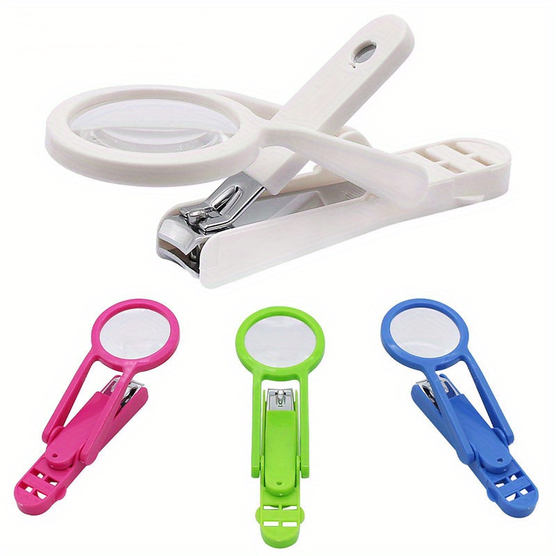 

Modern Stainless Steel Nail Clippers With Rotatable Magnifying Glass, Precision Fingernail & Toenail Cutters For Elderly, Manicure And Pedicure Tool With Sharp Edge