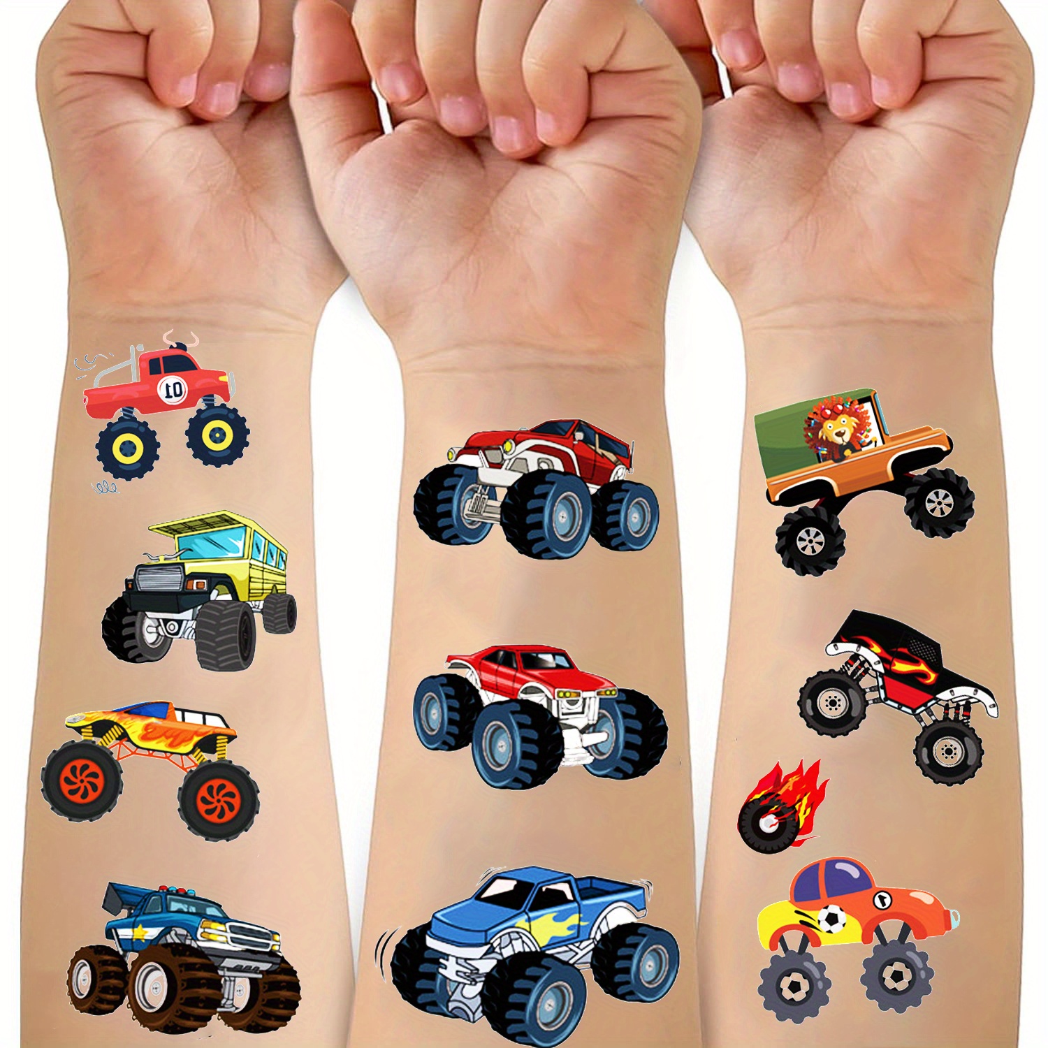 

10 Sheets Racing Car Tattoo Patch Tattoo Sticker Waterproof Long Lasting Arm Party Temporary Tattoo