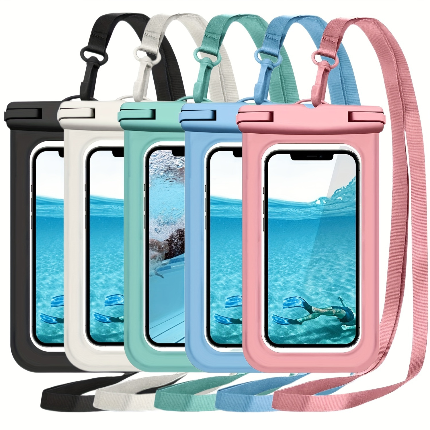

2-packs Extra-large Waterproof Pouches - Keep Your Smartphone Dry & Protected Underwater