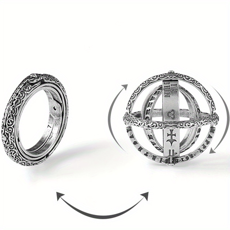 1pc creative swivel astronomical ball ring pendant   birthday gift details 0