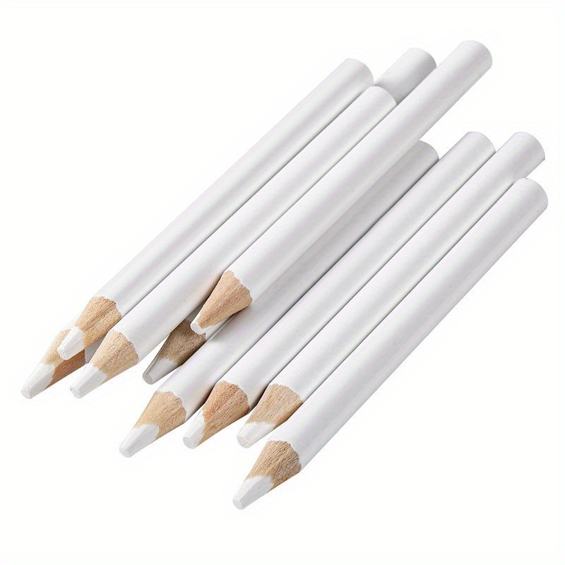 

5pcs White Chalk Pencils - Nail Point Drill Marking Crayons Drawing & Crafting