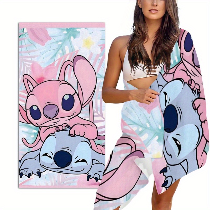 

Stitch - Disney Cartoon Square Towel, Summer Sports Outdoor Beach Towel, Ultra-fine Fiber Quick Drying Bath Towel