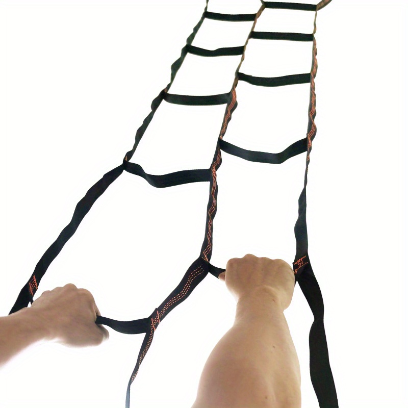 

1pc Polyester Climbing Ladder For Hammocks - High-strength Knit Fabric Training Ladder, Durable Thick Construction, Outdoor Sports Climbing Accessory, Hand Washable, Suitable For Ages 14+