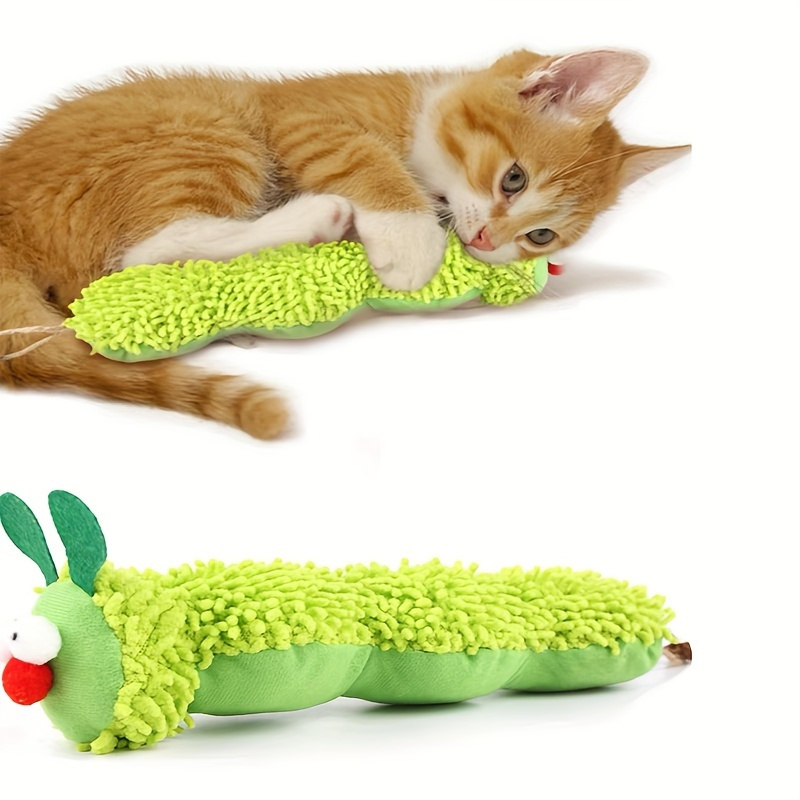

Interactive For Caterpillar Plush Cat Toy - Durable Cotton Blend For Teeth Grinding, Suitable For All Breeds