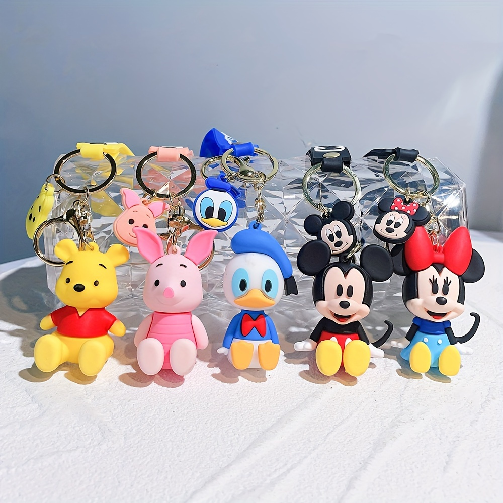 

1pc Disney Anime Keychain Authorized, Adorable Toy Doll Keyring Decoration, Ideal Pendant For Cars & Bags