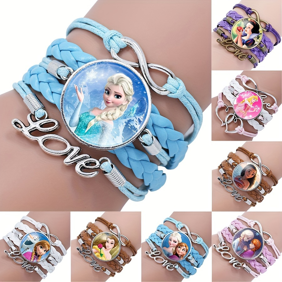 

1pc Disney Cartoon Figure Bracelet Toy, Lovely Wristband Girl Gift Christmas Gifts Toys