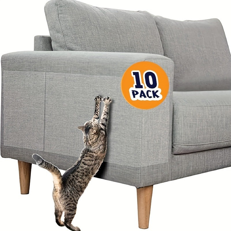 

10-pack Self-adhesive Cat Scratch Guards - Protect Your Furniture From Claw Damage, No Pins Needed Cat Scratchers For Indoor Cats Cat Scratch Furniture Protector