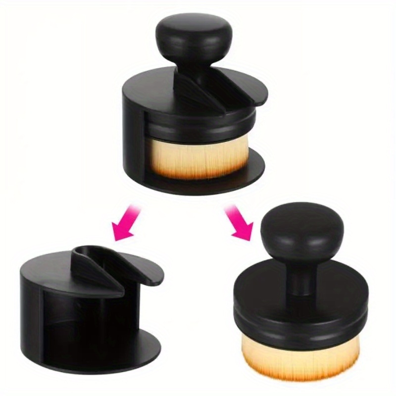 

Versatile Flat Blending Brush For Makeup, Scrapbooking & Card Crafting - Durable Round Tip With Pin Nail Handle