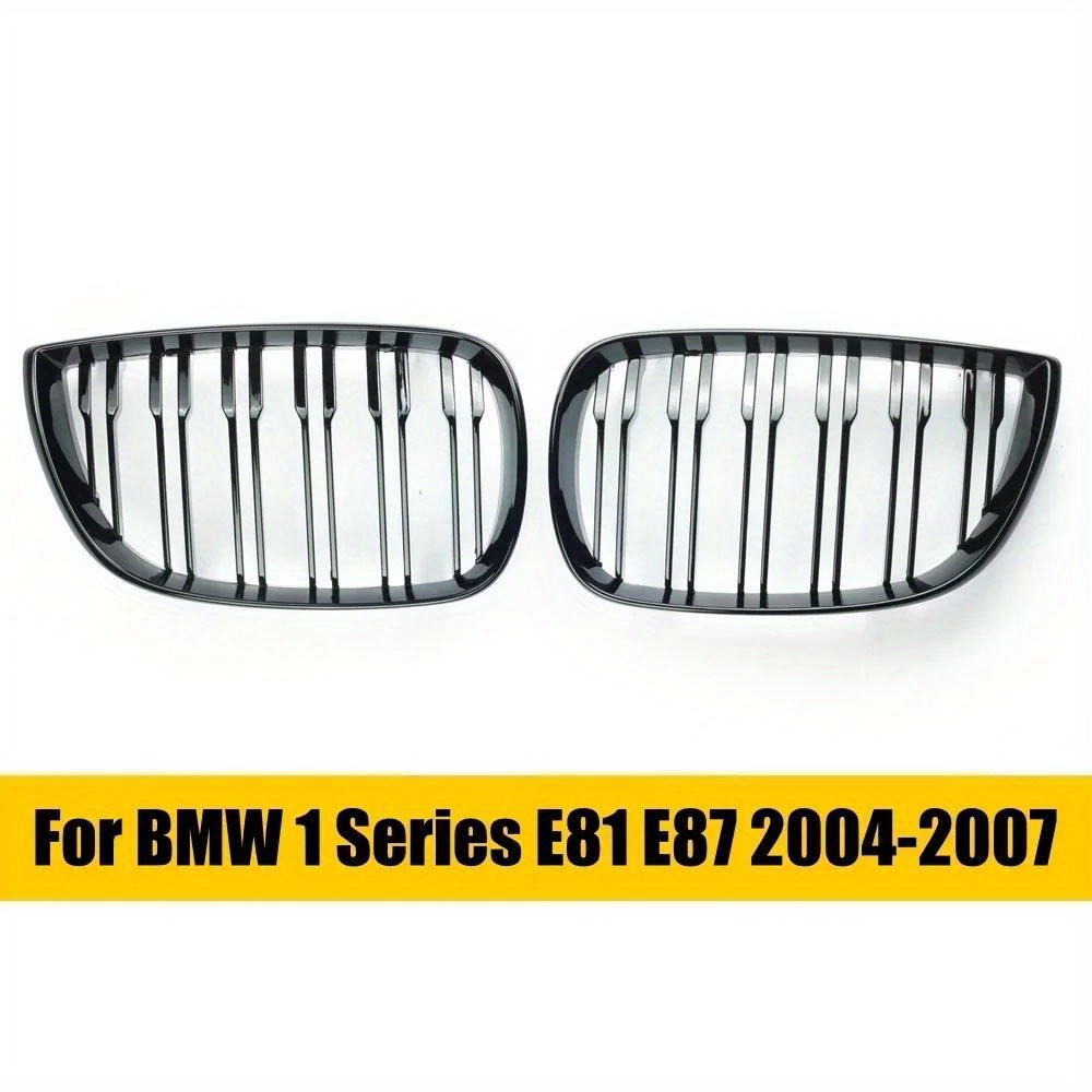 Image of Set Of Front Kidney Grilles For E81 E87 Models From 2004 To 2007, M Sport Pre-facelift Racing Grills, Made Of Abs, Automotive Additions