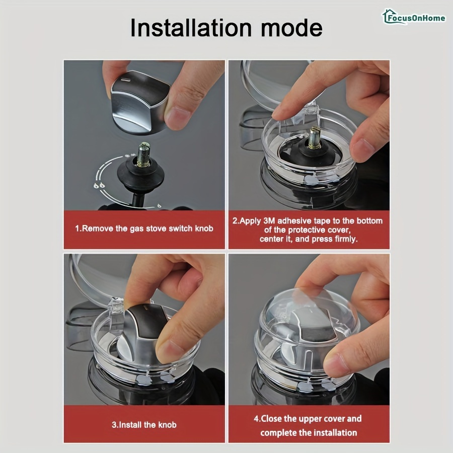 2 шт. 4 шт. защитный колпачок для переключателя газовой плиты, защитный колпачок для переключателя газовой плиты, кухонный гаджет, кухонные принадлежности, детали 9.