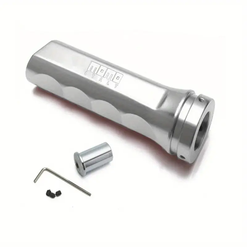 Universal Aluminum Handbrake Handle Cover – Silver Anodized, Fits Most Cars (Aspeed)