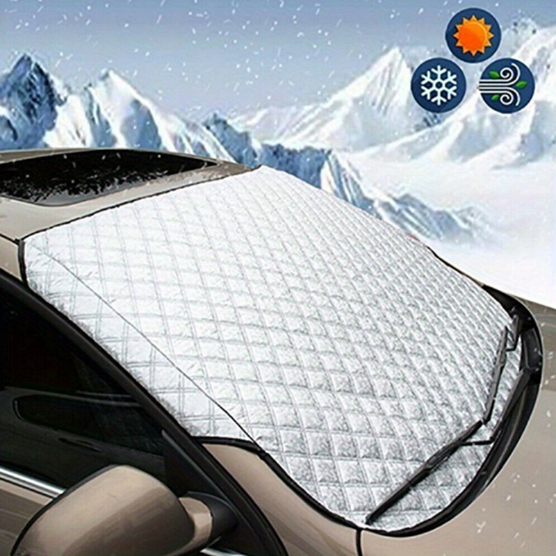 

1pc Universal Car Front Windshield Cover, Car Awning Snow Ice Protector Cover, Winter Summer Windshield Cover