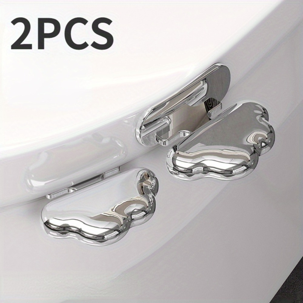 TEMU 2pcs Plastic Toilet Lid Lifter, Manual Bathroom Seat Cover Handle, No-electricity Required, With Double Cover Design, Flip Cover, Toilet Seat