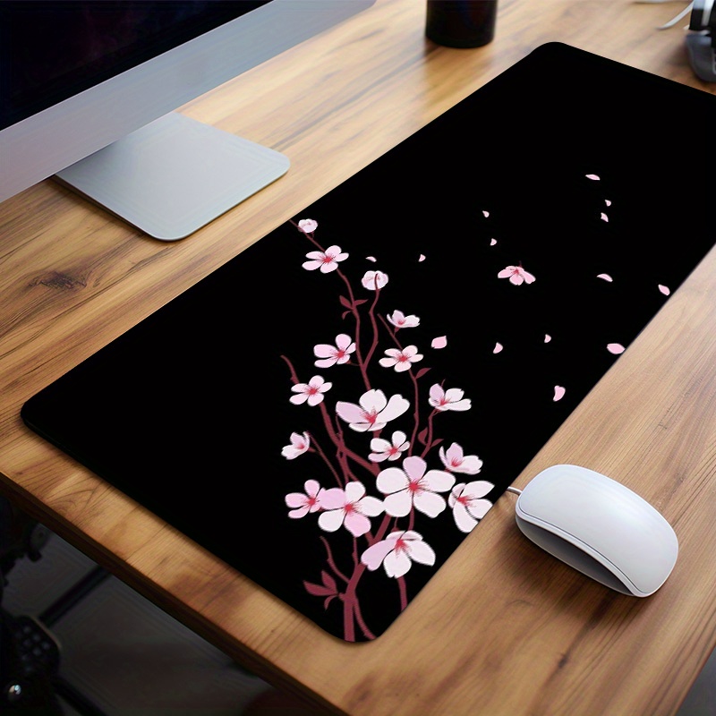 

Cherry Petal Art Large Gaming Mouse Pad - Non-slip Desk Mat For Office & Home, Perfect Birthday Gift For Girls And Teens