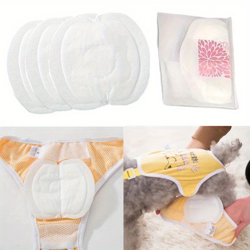 

30pcs Disposable Dog Diapers With Sanitary Pad, Non-woven Material, Comfortable And Absorbent Dog Pads For Male And Female Dogs