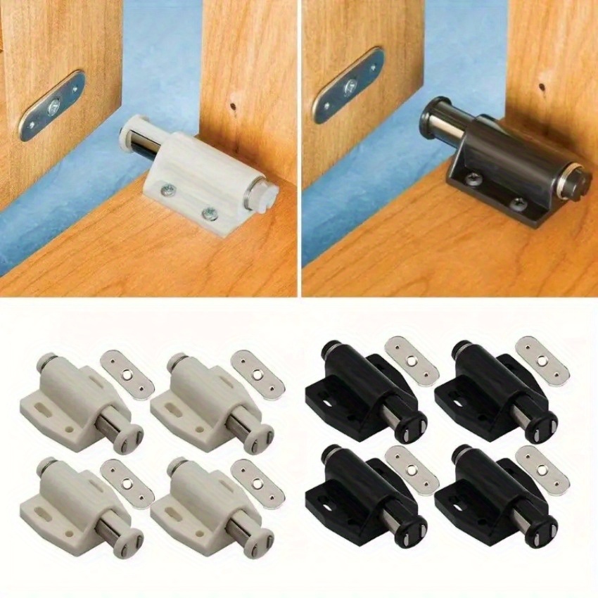 

10 Pcs Magnetic Cabinet Door Bouncer - Magnetic Touch Latch, Push Open Cabinet Door Latches And Catches, Push Release Opener Door Magnets For Cabinets And Drawers