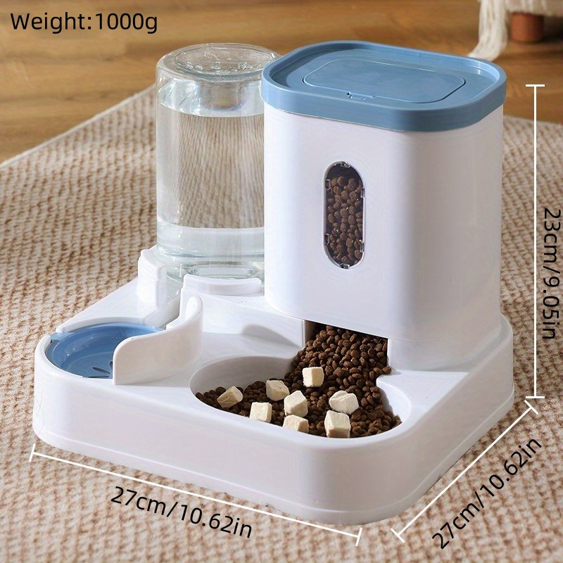 

2-in-1 Automatic Cat Feeder & Water Dispenser - Non-electric, Durable Plastic Pet Bowl For Cats