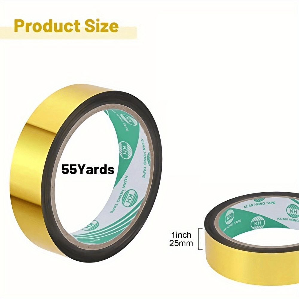 Image of 1 Roll, 1968.5 Inches/50 Meters Reflective Diy Decorative Tape - Perfect For Christmas Decorations, Accent Walls, Graphic Arts, And Car & Boat Trim! Decorative Tape For Shops, Restaurants, And Hotels