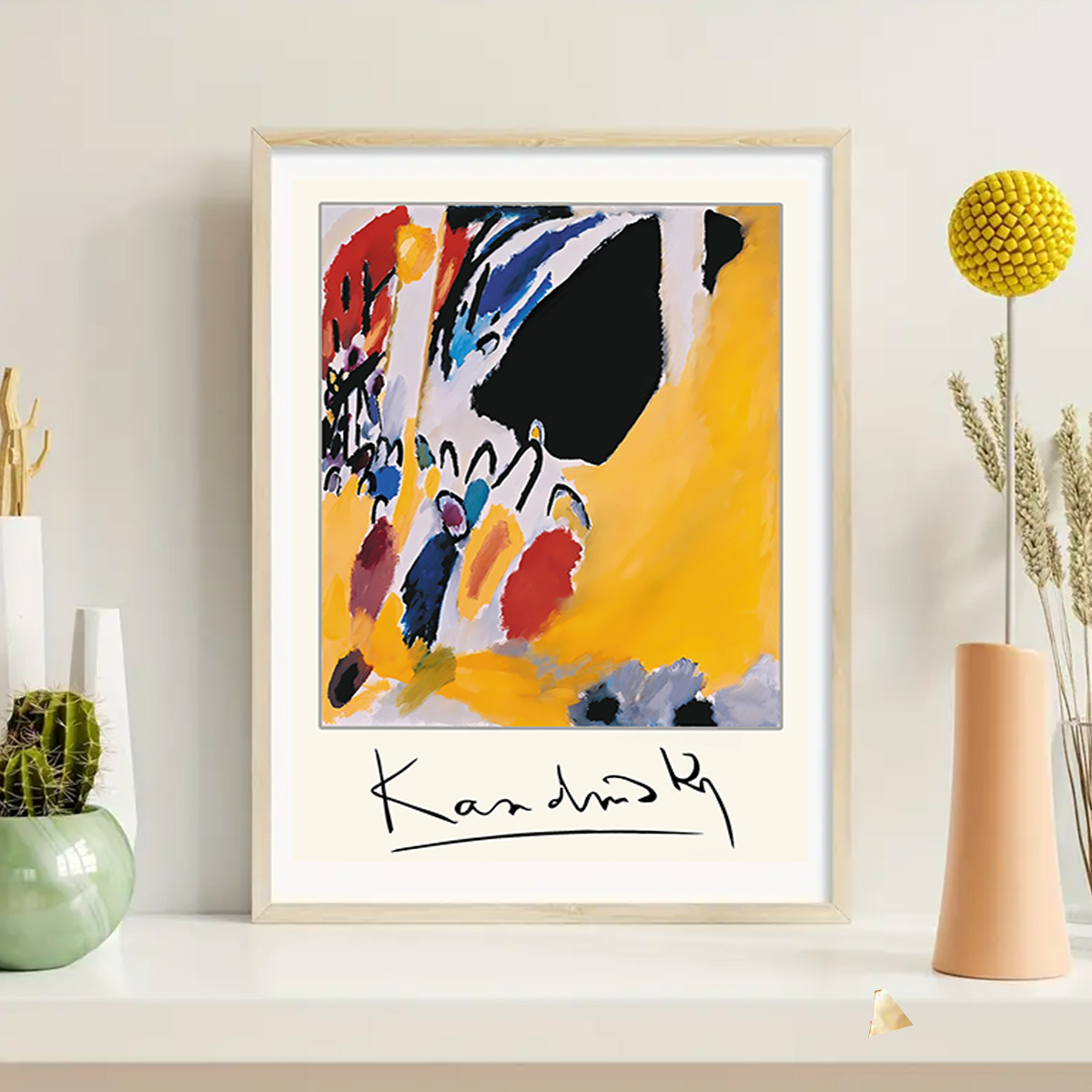 

Kandinsky-inspired Abstract Canvas Art 12"x16" - Thick, Waterproof & Fade-resistant With Rolled Pieceaging For Safe Delivery - Creative Home Decor Poster