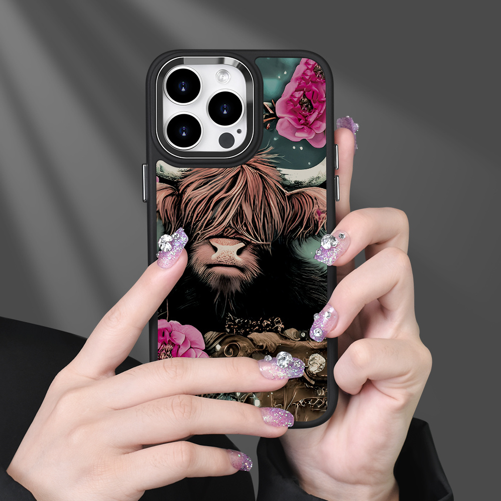 cow flower pattern printing phone case 15 14 13 12 11 Temu Norway