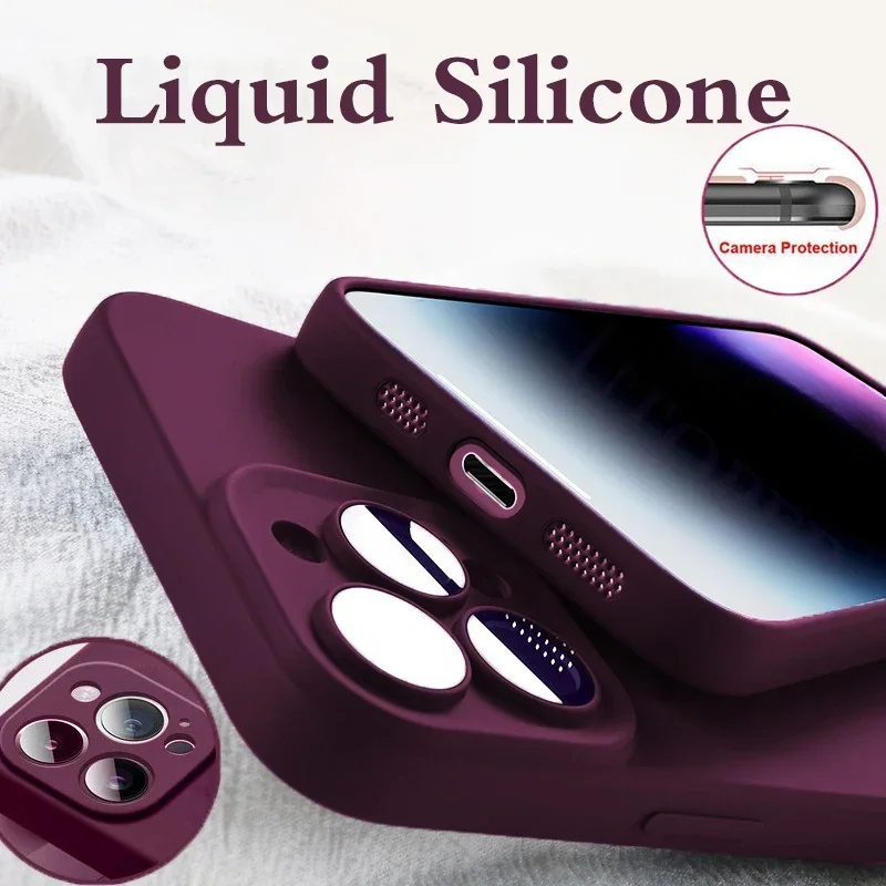 2024 Premium Phone Case for iPhone 15 14 13 11 12 Pro Max 15 Plus TPU Solid Color Fall and Collision Protection Cover