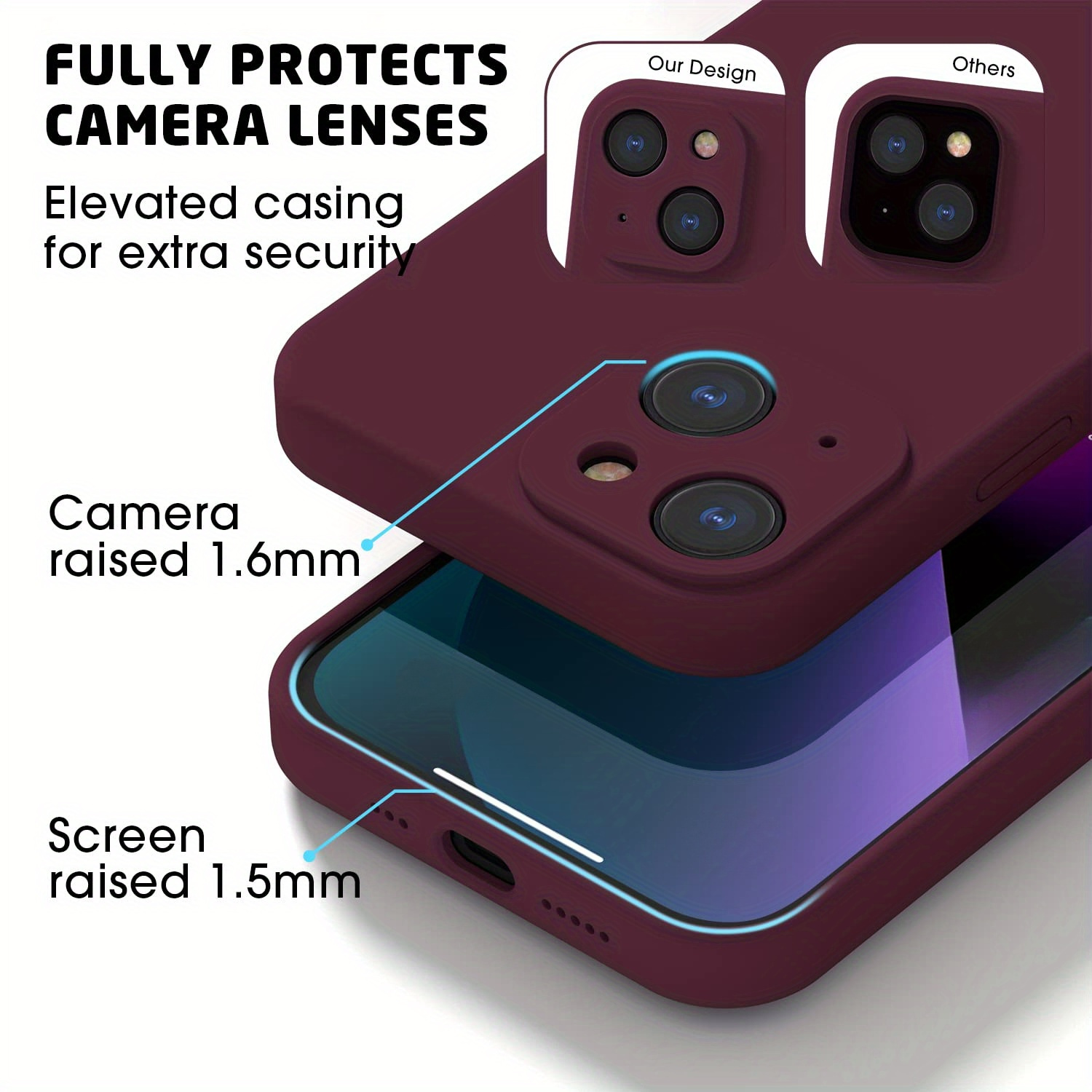 2024 Premium Phone Case for iPhone 15 14 13 11 12 Pro Max 15 Plus TPU Solid Color Fall and Collision Protection Cover