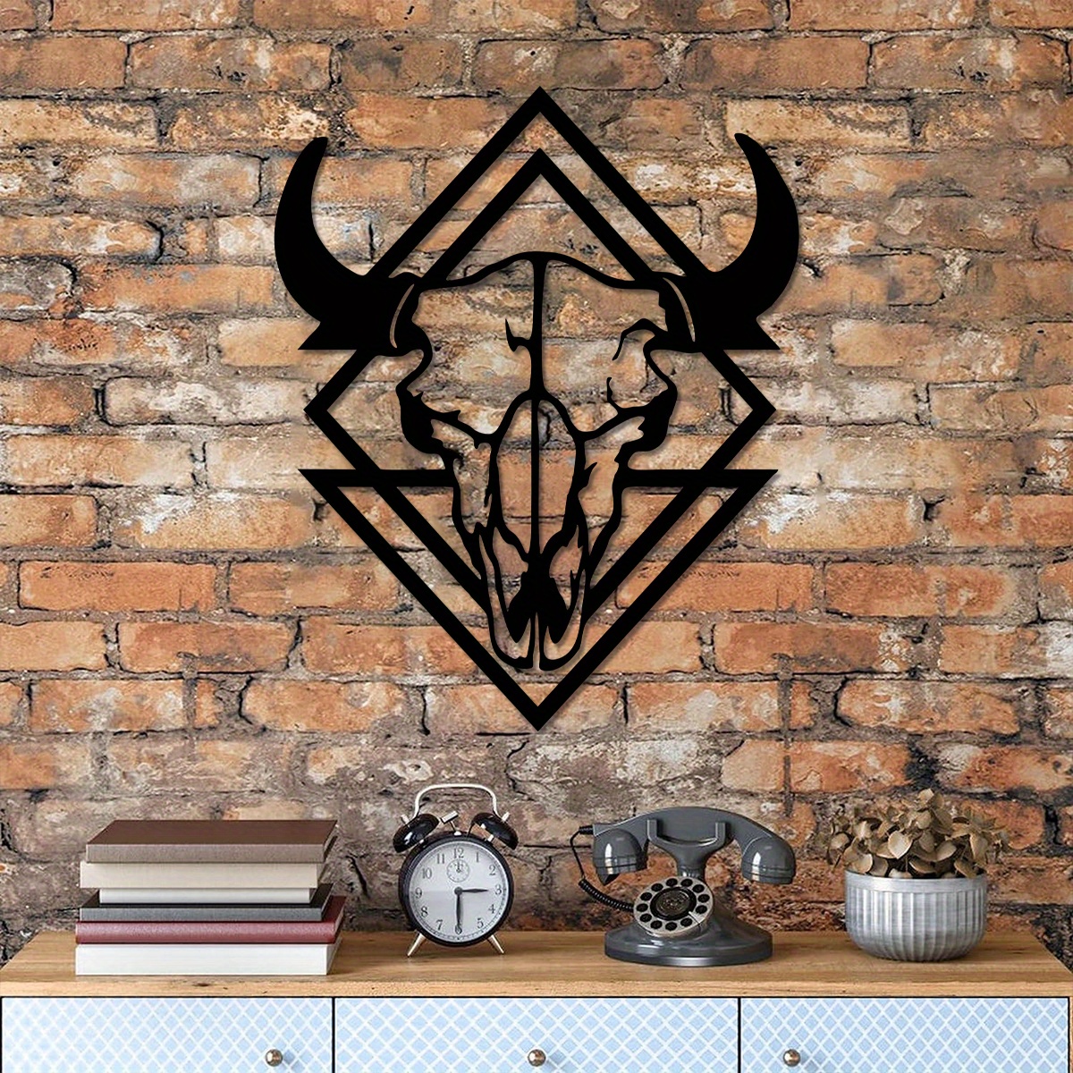 

1pc, Western Bull Wall Decor Rustic Western Decor For Home Metal Western Decor Cow Wall Art Decor Country Western Decor For Bedroom Living Room Bathroom