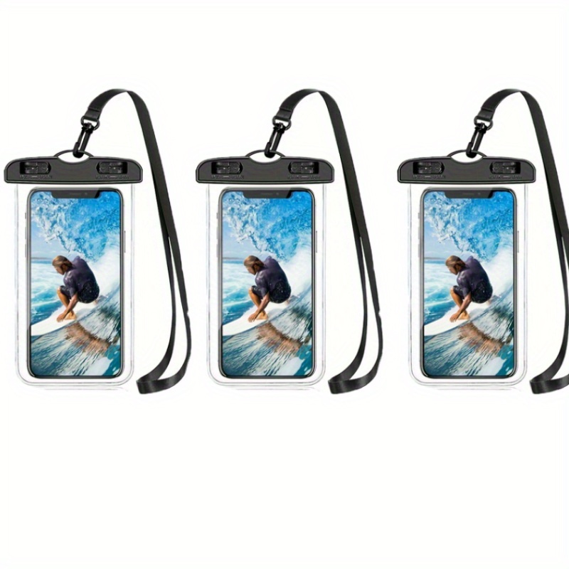 

3 Pack - Waterproof Phone Pouch, Waterproof Cell Phone Dry Bag, Compatible For Iphone 15/14/13 Pro Max Plus Cellphone Up To 7.0'' Large Waterproof Phone Case