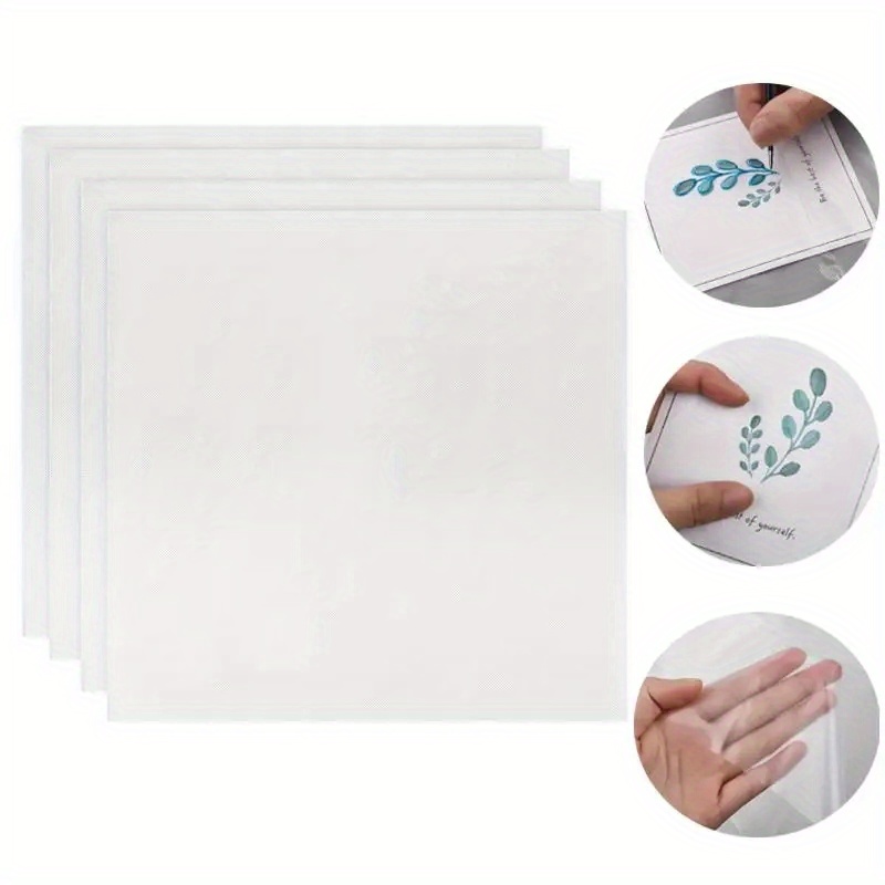 4 Sheets, Embroidery Water-soluble Paper, Diy Craft Supplies For Embroidered Shirts