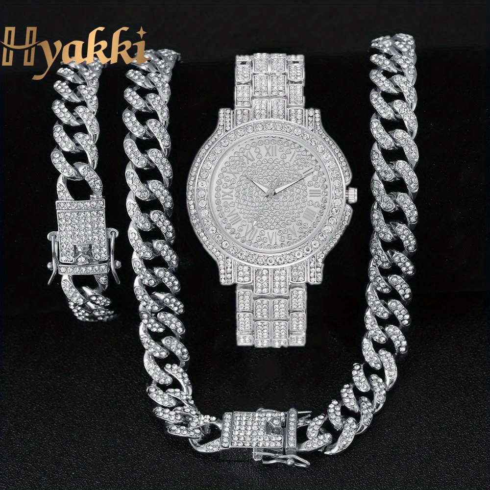 3pcs Cuban Link deals Bracelet Set