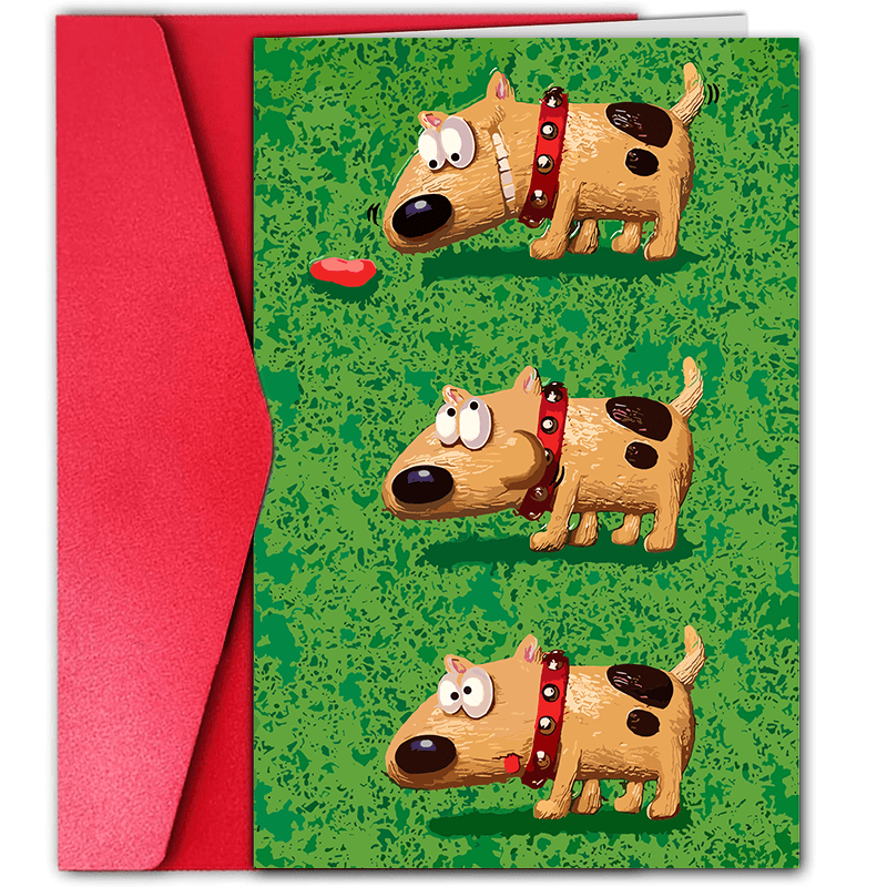 Felt Design Animal Card Funny Dog Lover Birthday Card With Felt Dogs ...