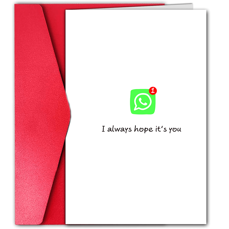 

1pc Card Birthday Card Love You App Message Notification Girlfriend Boyfriend Wife Husband Love