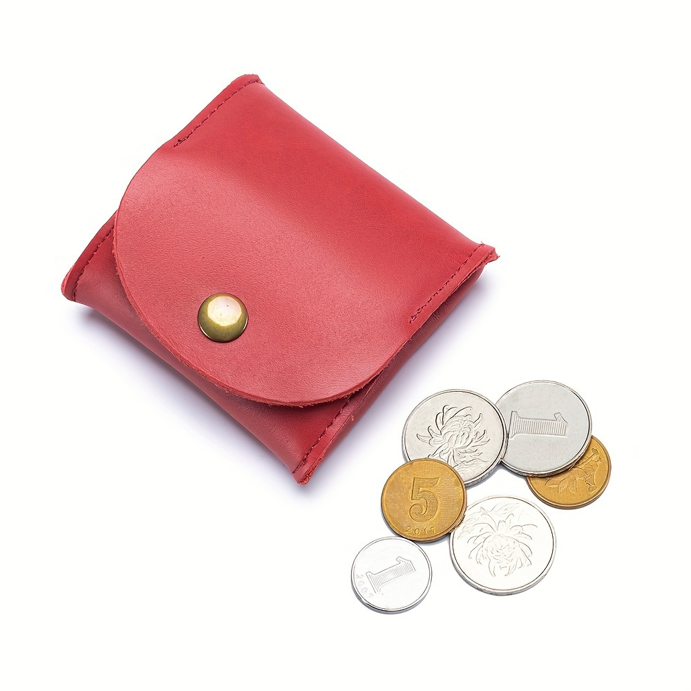 

1pc Men's Small Coin Purse, Retro 2 Layer Cowhide Mini Pouch For Earphone, Key, Minimalist Wallet