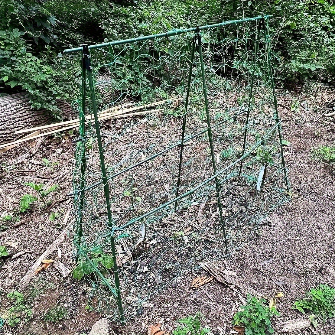 

Set, Metal Garden Trellis Set - 48x48 Inch, Detachable Climbing Frame With Mesh & Clips For Elevated Bed Gardening - Ideal For Supporting , Flowers, Vegetables In Outdoor Settings