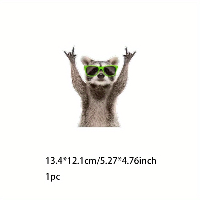 Raccoon With Sunglasses Pattern Sticker Decal Funny Car Truck Sticker