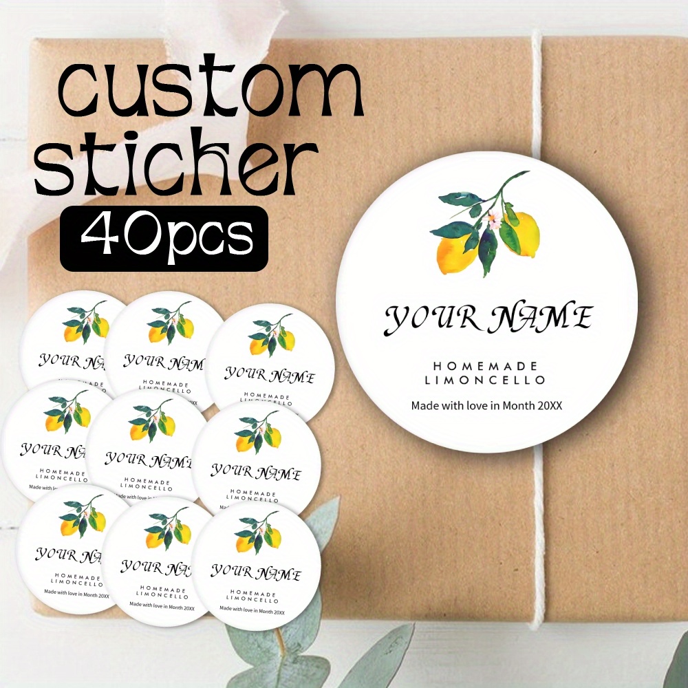 

Customized Personalized Lemon Stickers Custom Favor Stickers Labels Any Brand Logo For Birthday Wedding Baking Gift Decoration