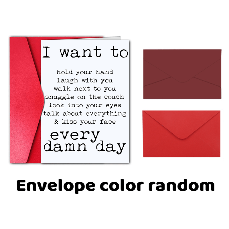 TEMU 1pc, Card, Relationship Card Anniversary Card Long Distance Relationship Card Ldr Card I Love You Card Card Fiance Card Deployment Card