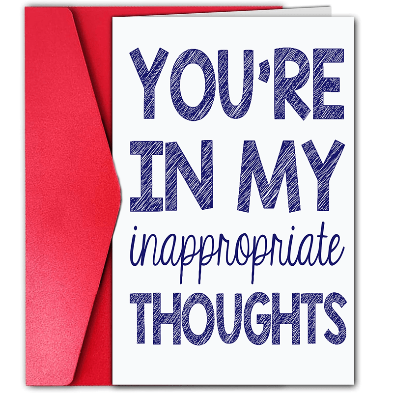 

1pc Funny Miss You Card, You Are In My Thoughts, Funny Thinking Of You Card